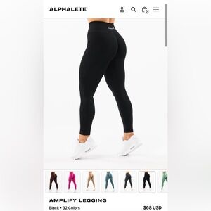 BLACK ALPHALETE AMPLIFY LEGGINGS